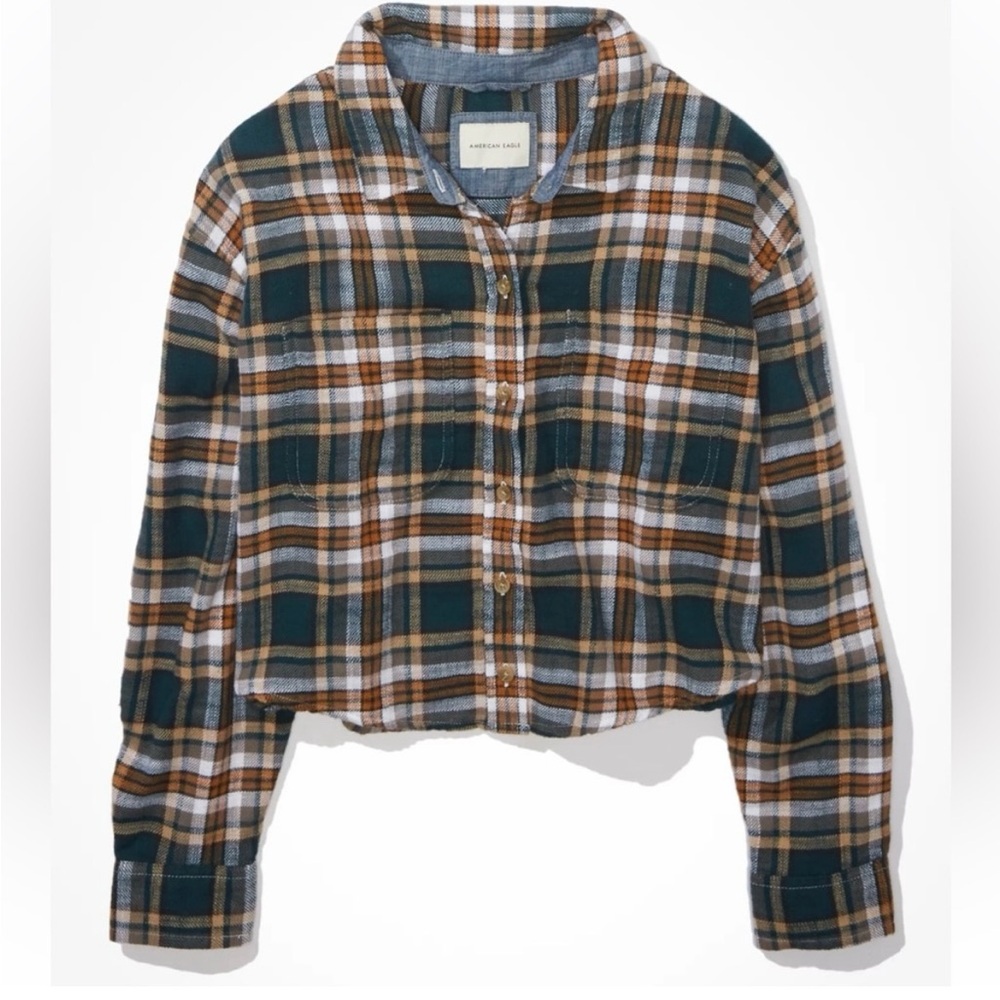 American Eagle Outfitters Plaid Button Down Shirt